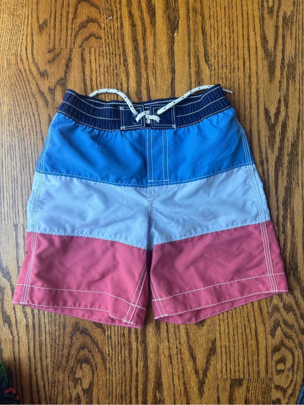 GAP Boys Colorblock Swim Trunks - Navy, Blue, Light Blue & Red